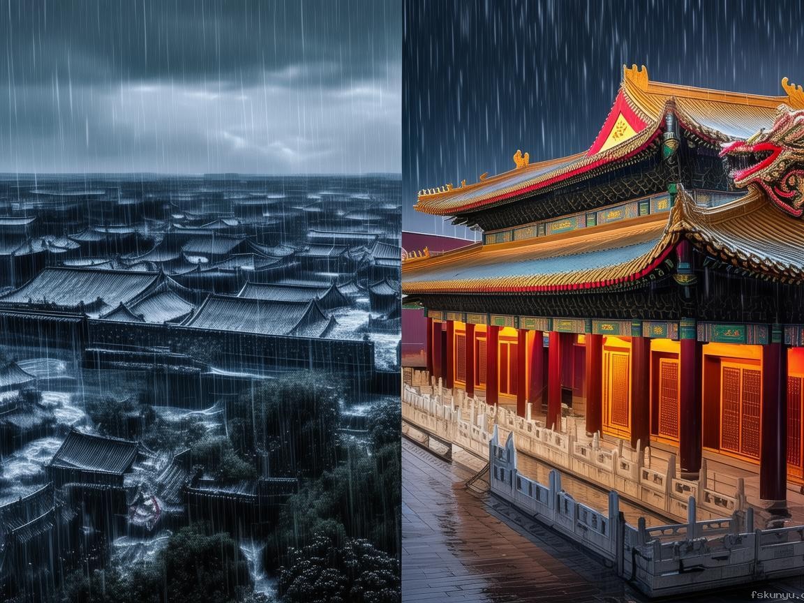 北京暴雨与故宫千龙吐水现象对比分析