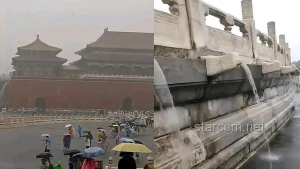 北京暴雨故宫再现千龙吐水观赏指南